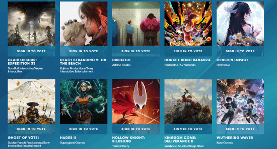 TGA"玩家之聲"投票進(jìn)入第二輪！有兩款國產(chǎn)游戲不幸淘汰