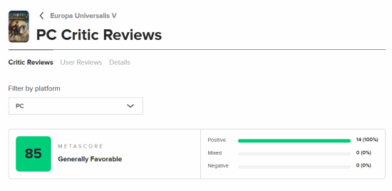 《歐陸風(fēng)云5》M站85分：游戲深度堪比馬里亞納海溝
